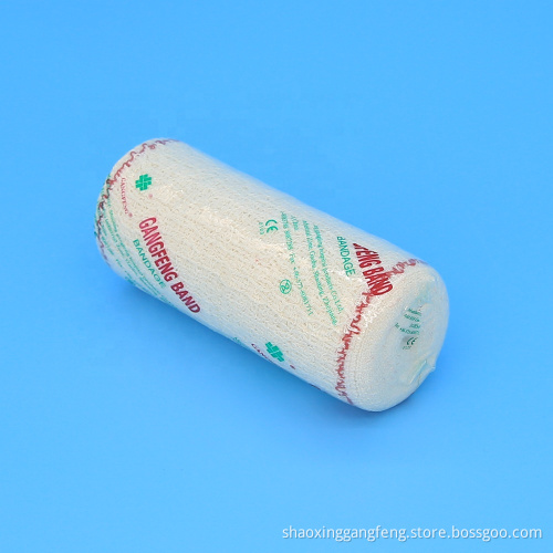 Högkvalitativ medicinsk 100% bomullselastisk kompressionsbandage